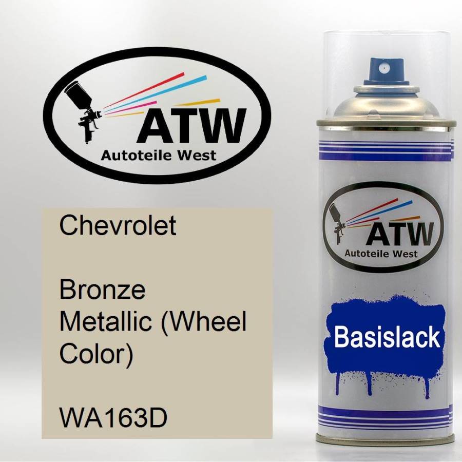 Chevrolet, Bronze Metallic (Wheel Color), WA163D: 400ml Sprühdose, von ATW Autoteile West.